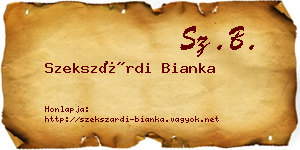 Szekszárdi Bianka névjegykártya