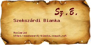 Szekszárdi Bianka névjegykártya